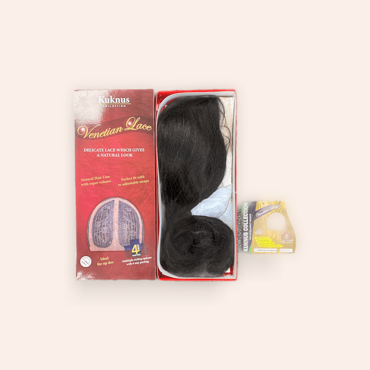 Kuknus Venetian Lace Nootan 30 Inch Long Straigh Heat Resistant Wig
