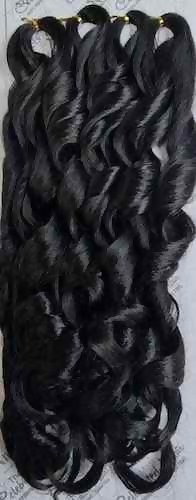Angels French Pony Curl Long- Braids 4 Bundles 192g 27″Inch