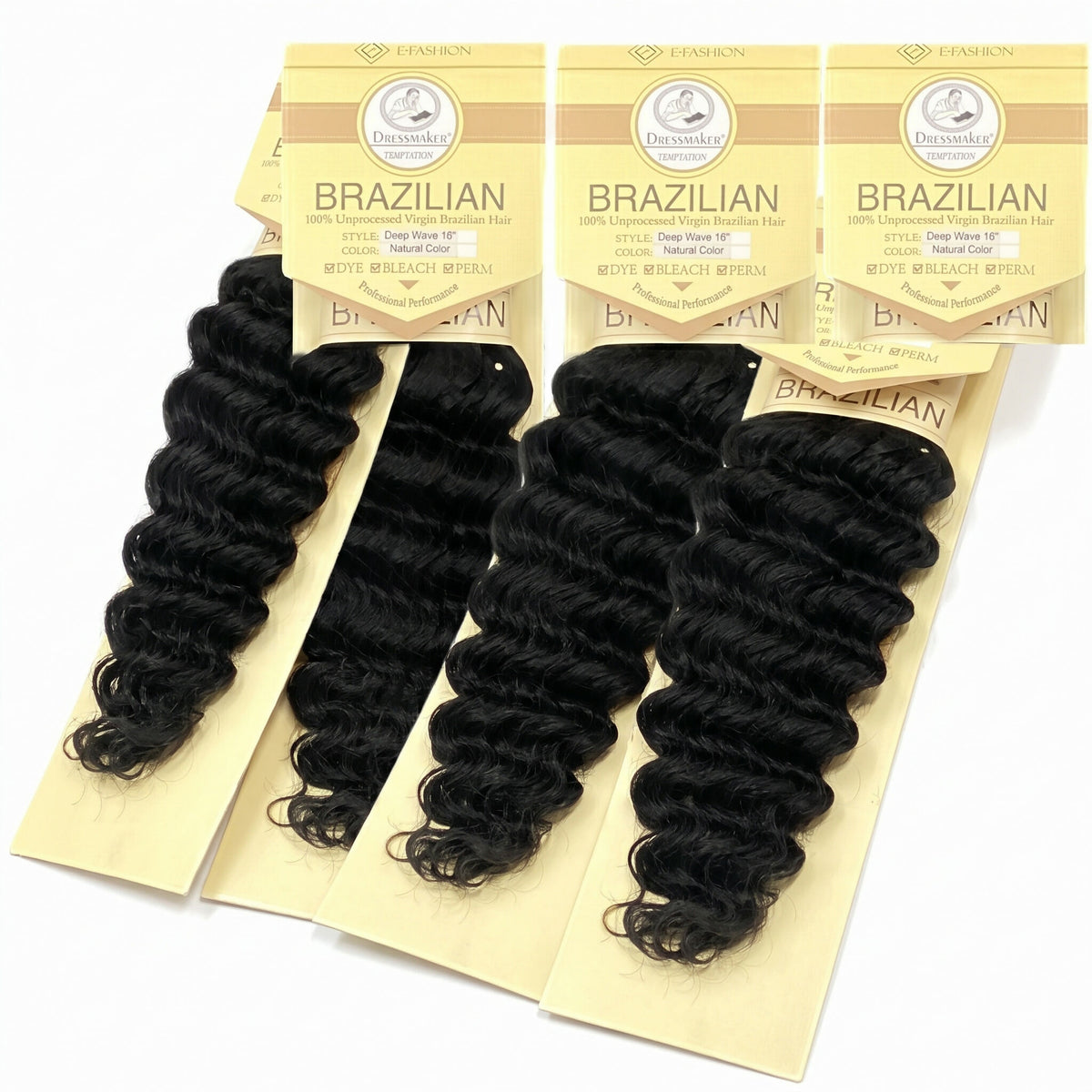 Deep Wave 100% Unprocessed Virgin Brazilian Hair 10"-26" Long