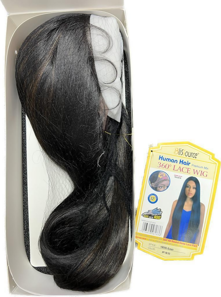 Human Mix Hair HM-360* Lace Susan " 32 Inch Straight Long - Premium Lace Wig