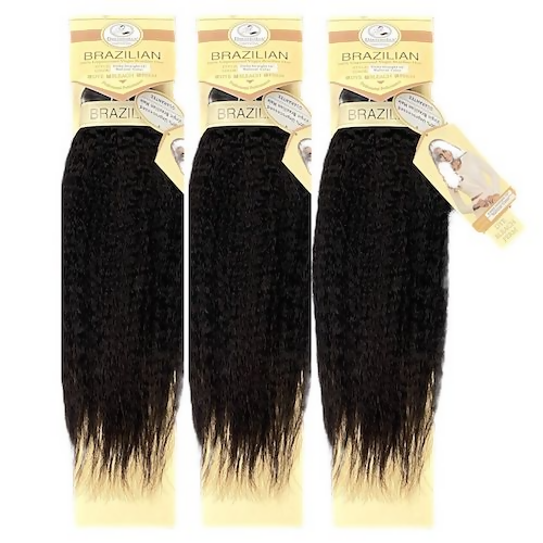 KINKY STRAIGHT 100% Unprocessed Virgin Brazilian Hair 10"-26" Long