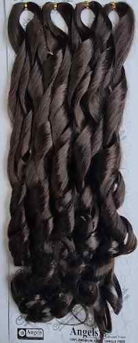 Angels French Pony Curl Long- Braids 4 Bundles 192g 27″Inch