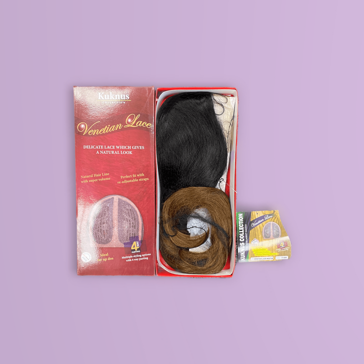 Kuknus Venetian Lace Nootan 30 Inch Long Straigh Heat Resistant Wig