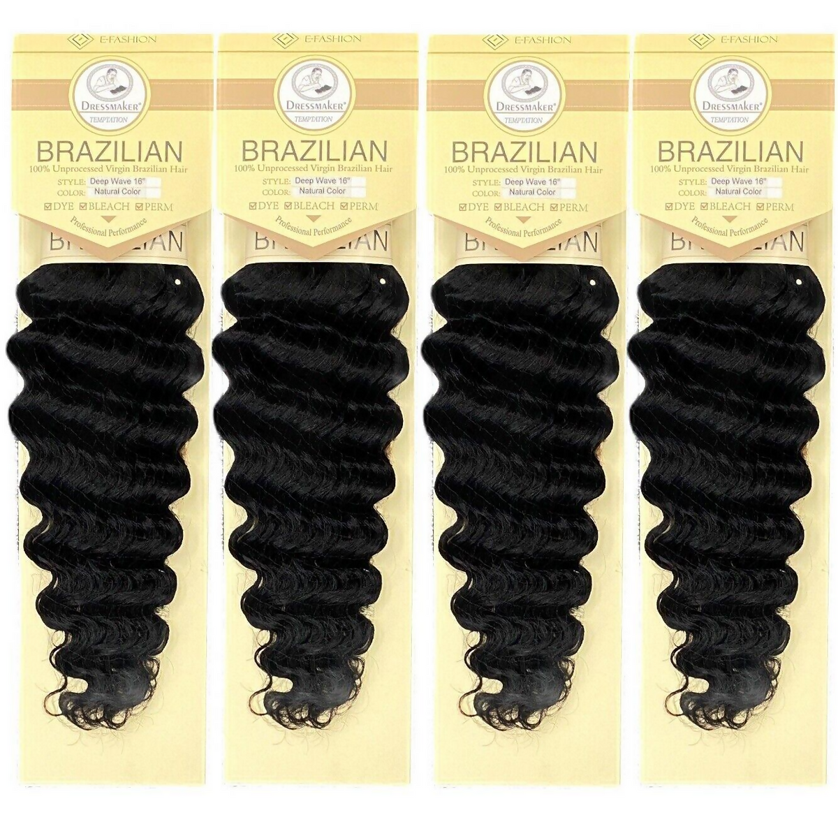 Deep Wave 100% Unprocessed Virgin Brazilian Hair 10"-26" Long