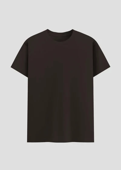 Coffe Brown classic crew T shirt