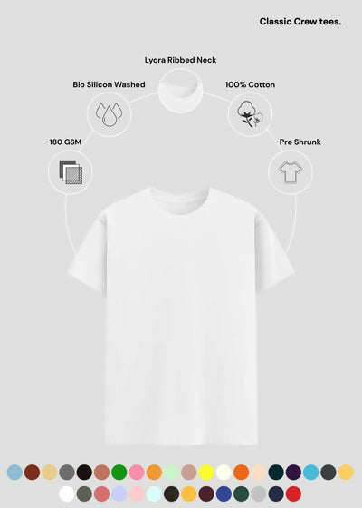 White classic Crew T shirt