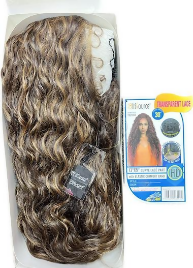 Blissource 13X5 Curve Lace Part Shelly Transparent Comfort Band Lace Wig -30Inch