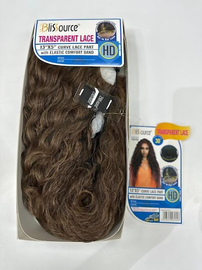 Blissource 13X5 Curve Lace Part Shelly Transparent Comfort Band Lace Wig -30Inch