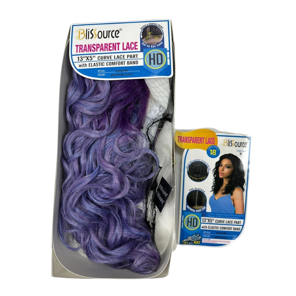 Blissource Amanda 13X5 Curve Lace Part Elastic Straight Wig 18" Inch