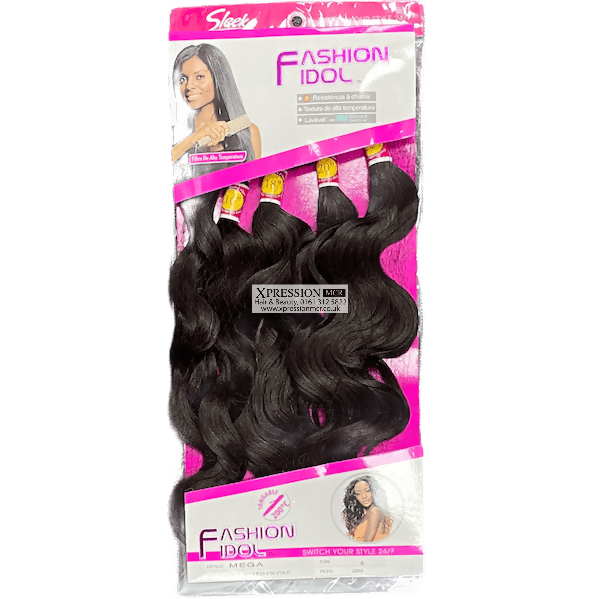 Sleek Mega Synthetic Wavy Weave 16" 18" 20" 22" Bundles 220g