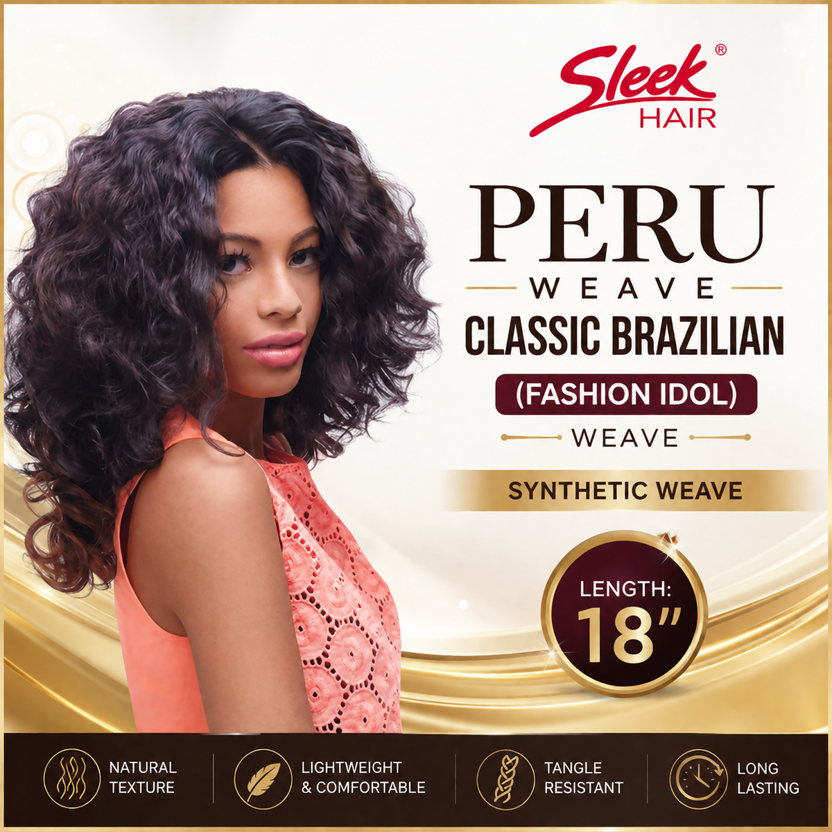 Sleek Peru Classic Brazilian (Fashion Idol) Synthetic Weave 18 Inch