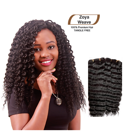 Angel Zoya weave – 18″, 200g, 2 bundles, Mid curly waves Human Hair Feel