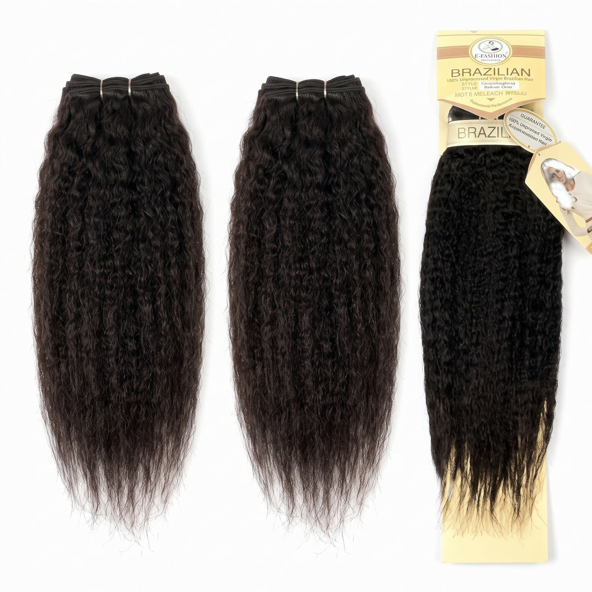 KINKY STRAIGHT 100% Unprocessed Virgin Brazilian Hair 10"-26" Long