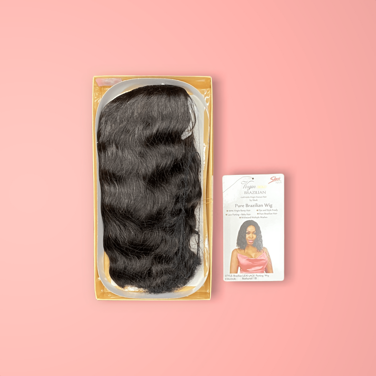 Sleek Human Hair LEXI Wig 100% Virgin Gold Brazilian Hair With Lace Parting Wig