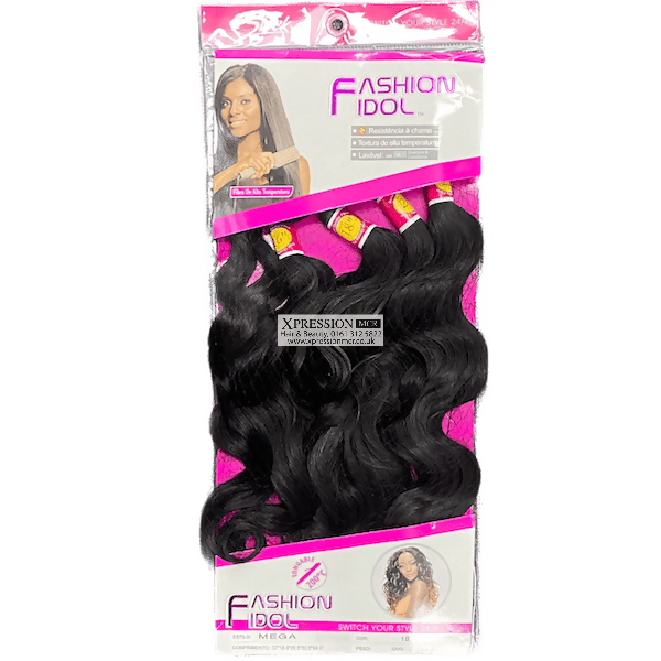 Sleek Mega Synthetic Wavy Weave 16" 18" 20" 22" Bundles 220g