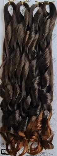 Angels French Pony Curl Long- Braids 4 Bundles 192g 27″Inch