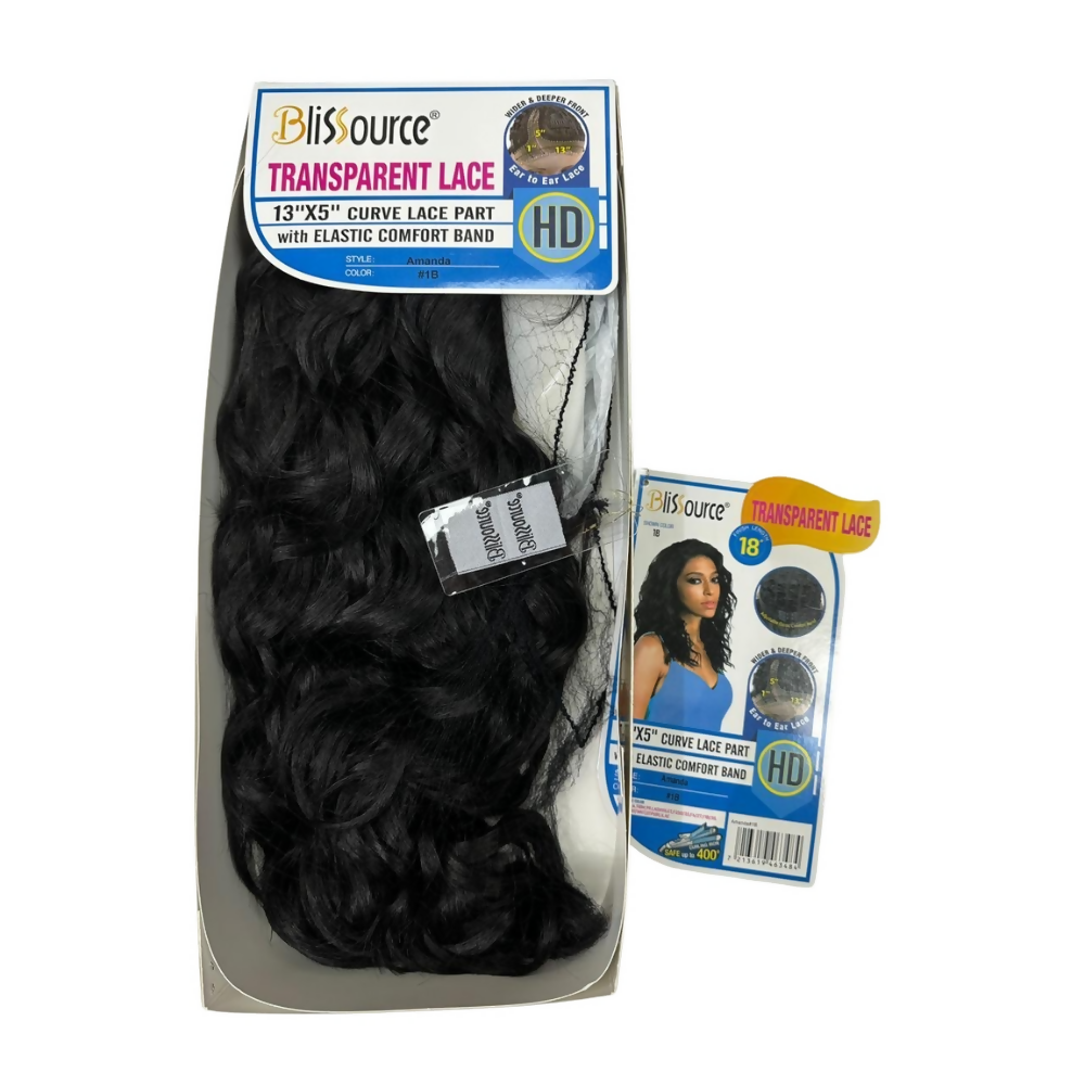 Blissource Amanda 13X5 Curve Lace Part Elastic Straight Wig 18" Inch